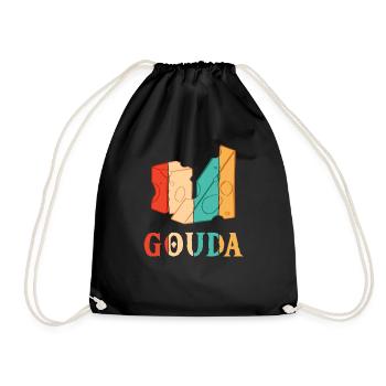 Fromage Queso Rétro Amateur de Fromage Gouda - Sac de sport léger - noir - Devant