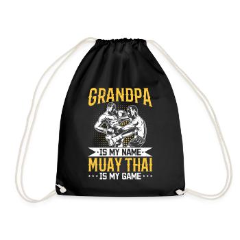 Papy c’est mon prénom Muay Thai c’est mon jeu - Muay Tha - Sac de sport léger - noir - Devant