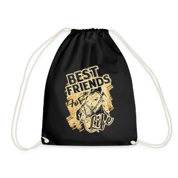 Horse Best Friend For Life - Drawstring Bag - black - Front