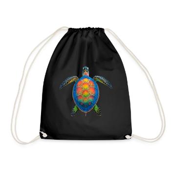 Amoureux des tortues de mer Motif safari animalier - Sac de sport léger - noir - Devant