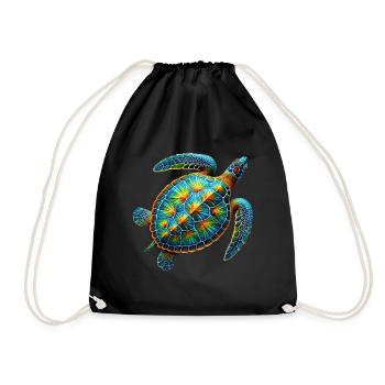 Amoureux des tortues de mer Motif safari animalier - Sac de sport léger - noir - Devant