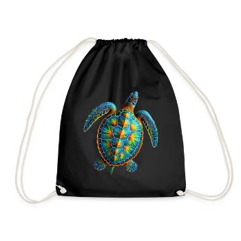 Amoureux des tortues de mer Motif safari animalier - Sac de sport léger - noir - Devant