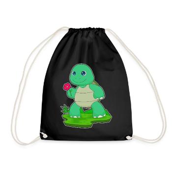 Fleur de tortue - Sac de sport léger - noir - Devant