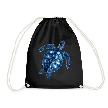 Amoureux des tortues de mer Motif safari animalier - Sac de sport léger - noir - Devant