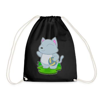 Chat Joueur de Volley-ball Volley-ball - Sac de sport léger - noir - Devant