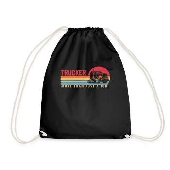 Trucker more than a Job Trucker Truckie Legends - Drawstring Bag - black - Front