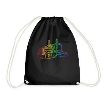 Trucker LGBT Rainbow Trucker Legends Truckie - Drawstring Bag - black - Front