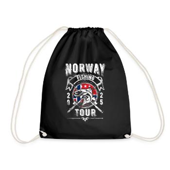 Voyage de pêche en Norvège 2025 - Sac de sport léger - noir - Devant