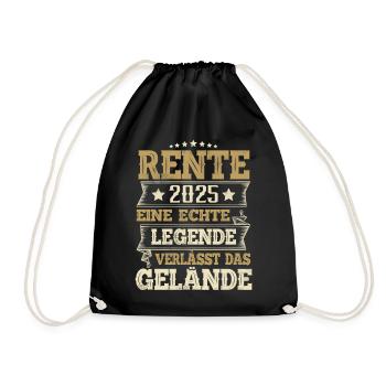 Rentner 2025 - Turnbeutel - Schwarz - Vorne