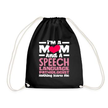 Maman et orthophoniste Rien ne me choque - Sac de sport léger - noir - Devant