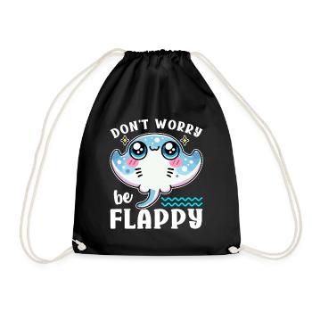 Manta Rays Great Manta Sea Creatures - Drawstring Bag - black - Front