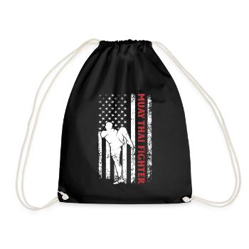 Muay Thai Fighting Muay Thai Fighter Muay Thai US - Drawstring Bag - black - Front