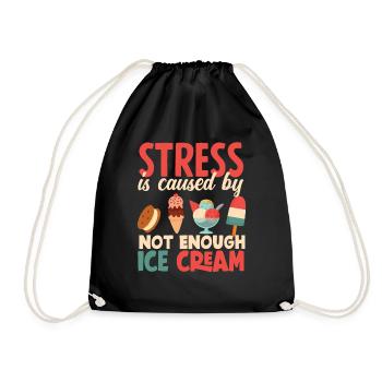 Stress dû au manque d’amateurs de glaces - Sac de sport léger - noir - Devant