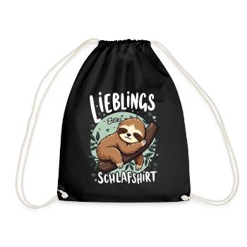 Favorite Sleep Shirt Late Riser Morning Grouches - Drawstring Bag - black - Front