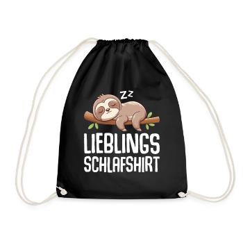 Favorite Sleep Shirt Late Riser Morning Grouches - Drawstring Bag - black - Front