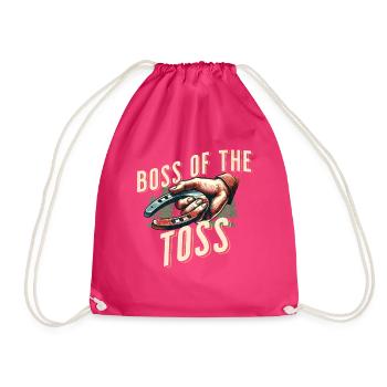 Horseshoe Throwing Horseshoe Pitching - Drawstring Bag - fuchsia - Front