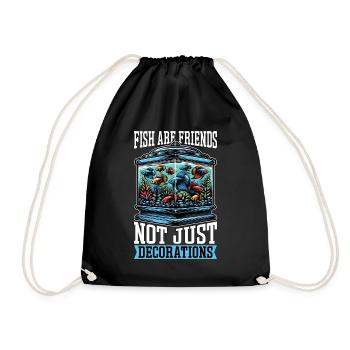 Aquarium Enthusiast Fish Are Friends Fishkeeping - Turnbeutel - Schwarz - Vorne