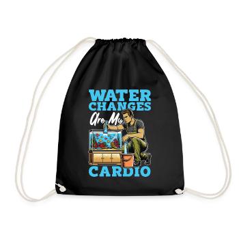 Aquarium Enthusiast Water Changes Are Aquarist - Drawstring Bag - black - Front