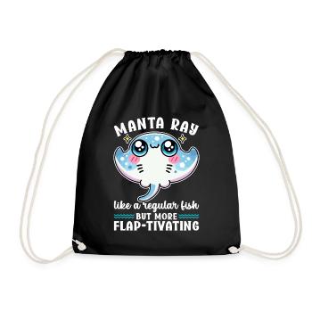 Manta Rays Great Manta Sea Creatures - Drawstring Bag - black - Front