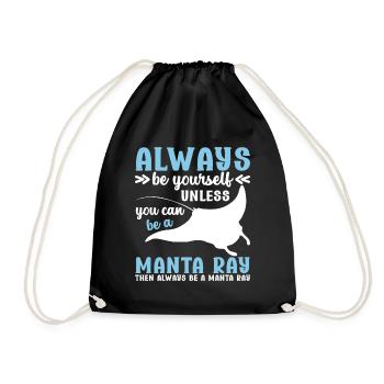 Manta Rays Great Manta Sea Creatures - Drawstring Bag - black - Front