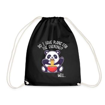 J’ai des projets pour l’ami de l’ours panda du soir - Sac de sport léger - noir - Devant
