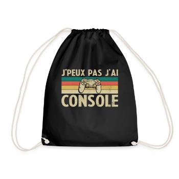 je peux pas j ai Console - Sac de sport léger - noir - Devant
