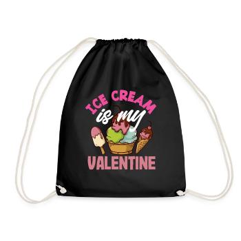 La crème glacée est ma Saint-Valentin pour la glace - Sac de sport léger - noir - Devant