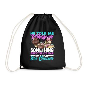 Cream Lover Whisper Secret - Drawstring Bag - black - Front