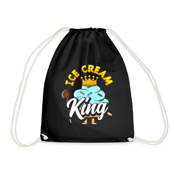 Cream Lover King Crown - Drawstring Bag - black - Front