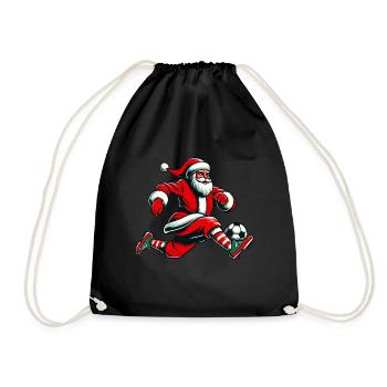 Noël Père Noël Action de football - Sac de sport léger - noir - Devant