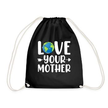 Aimez votre mère Terre Environnementaliste Drôle - Sac de sport léger - noir - Devant