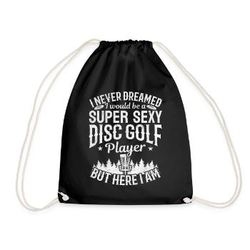 Disc Golfer - Super Sexy Disc Golf Player - Turnbeutel - Schwarz - Vorne