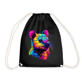 Quokka Be Quokka Joyeux Coloré Australie Quokkas - Sac de sport léger - noir - Devant