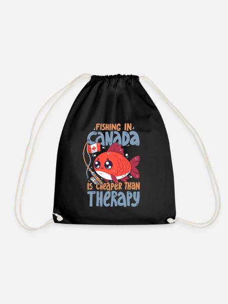 La pêche au Canada est moins chère que la thérapie - Sac de sport léger - noir