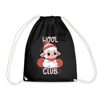 Wool Club - Drawstring Bag - black - Front