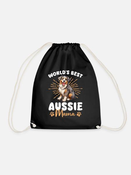 Australian Shepherd Blue Merle Dog Aussie Mama - Turnbeutel - Schwarz