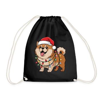 Chow Chow Christmas Lights Xmas Dogs Gifts for Men - Turnbeutel - Schwarz - Vorne