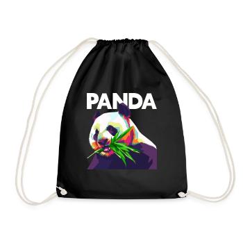 Panda Bear Friend Ailuropoda Melanoleuca Lover - Drawstring Bag - black - Front