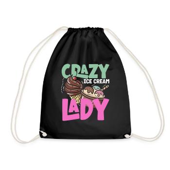 Crazy cream lover - Drawstring Bag - black - Front