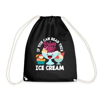 Bring Me Cream for Cream Lovers - Drawstring Bag - black - Front