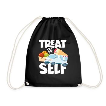 Cream Lover Cream Truck Cream - Drawstring Bag - black - Front