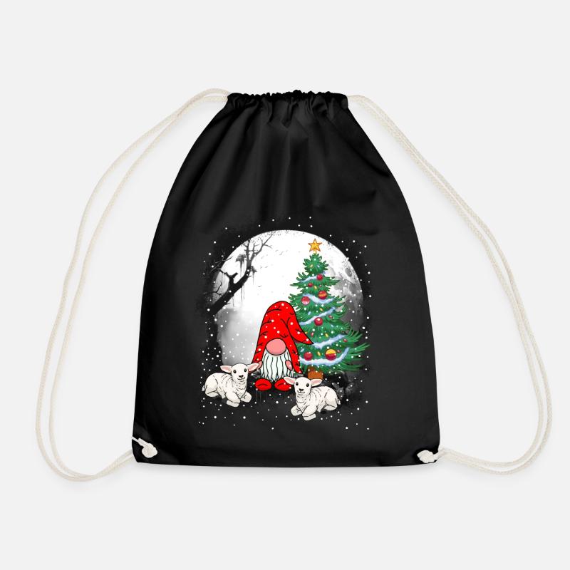 Nikolaus Santa Christmas Waldbewohner Zerge - Turnbeutel - Schwarz
