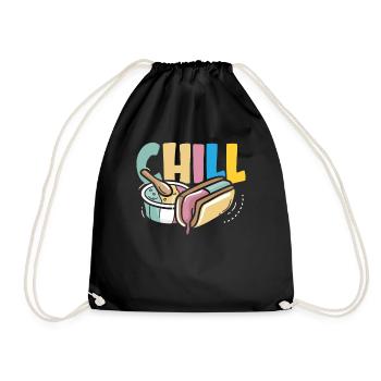 Chill Cream Lover Fun Design - Sac de sport léger - noir - Devant
