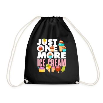 Just an cream lover - Drawstring Bag - black - Front