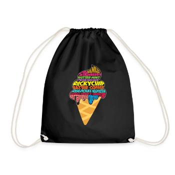 Cream Lovers Colorful Flavor Variety - Drawstring Bag - black - Front