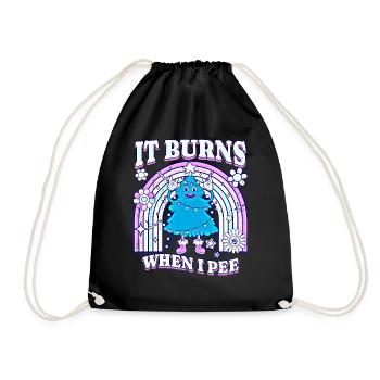 Winter Edition "It Burns when i Pee"! sarkastisch - Turnbeutel - Schwarz - Vorne