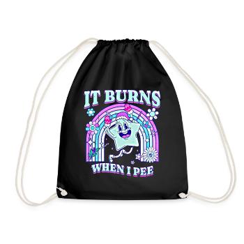 Winter Edition "It Burns when i Pee"! sarkastisch - Turnbeutel - Schwarz - Vorne