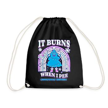 Winter Edition "It Burns when i Pee"! sarkastisch - Turnbeutel - Schwarz - Vorne