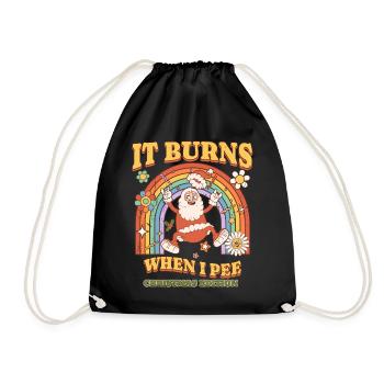 Winter Edition "It Burns when i Pee"! sarkastisch - Turnbeutel - Schwarz - Vorne