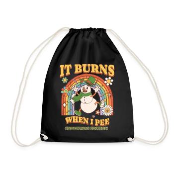 Winter Edition "It Burns when i Pee"! sarkastisch - Turnbeutel - Schwarz - Vorne